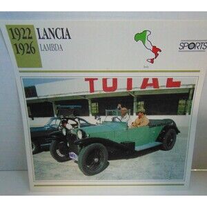 1922-1926 Lancia Lambda ATLAS EDITION Classic Car Info Spec Card